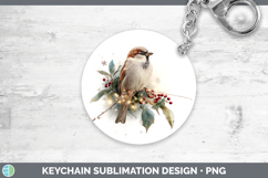 GorgeousBirds 01 Christmas Botanicals Keychain design.