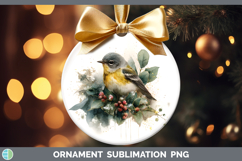 GorgeousBirds 01 Christmas Botanicals Ornament design.