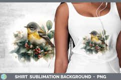 GorgeousBirds 01 Christmas Botanicals Shirt design.