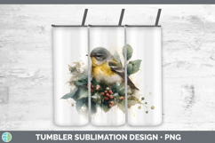 GorgeousBirds 01 Christmas Botanicals Tumbler design.