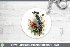 GorgeousBirds 01 Christmas Botanicals Keychain design.