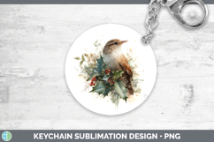 GorgeousBirds 01 Christmas Botanicals Keychain design.