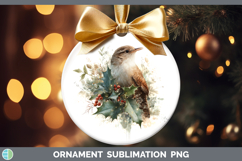 GorgeousBirds 01 Christmas Botanicals Ornament design.