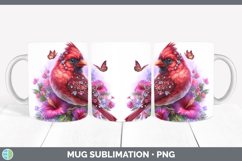 GorgeousBirds 01 Floral Summer Mug Wrap design.
