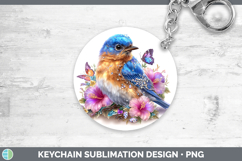 GorgeousBirds 01 Floral Summer Keychain design.