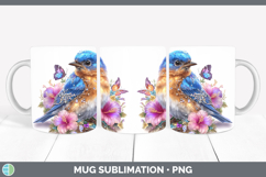 GorgeousBirds 01 Floral Summer Mug Wrap design.