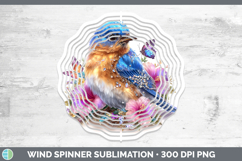 GorgeousBirds 01 Floral Summer Wind Spinner design.
