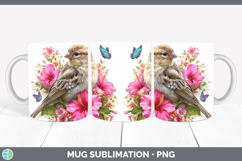 GorgeousBirds 01 Floral Summer Mug Wrap design.