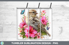 GorgeousBirds 01 Floral Summer Tumbler design.