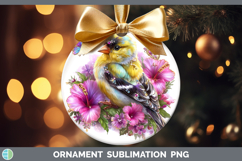 GorgeousBirds 01 Floral Summer Ornament design.