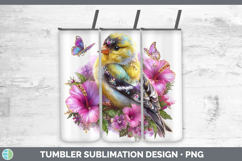 GorgeousBirds 01 Floral Summer Tumbler design.