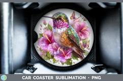 GorgeousBirds 01 Floral Summer Car Coaster design.