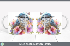 GorgeousBirds 01 Floral Summer Mug Wrap design.