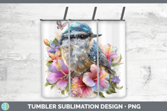 GorgeousBirds 01 Floral Summer Tumbler design.
