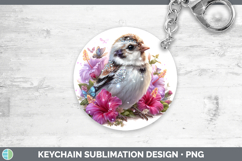 GorgeousBirds 01 Floral Summer Keychain design.