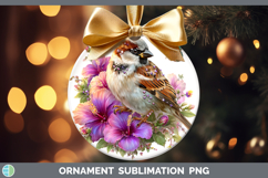 GorgeousBirds 01 Floral Summer Ornament design.
