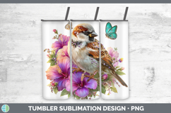 GorgeousBirds 01 Floral Summer Tumbler design.