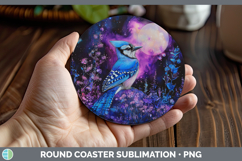 GorgeousBirds 01 Galaxy Round Coaster design.
