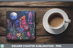 GorgeousBirds 01 Galaxy Square Coaster design.