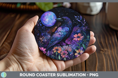 GorgeousBirds 01 Galaxy Round Coaster design.