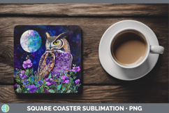 GorgeousBirds 01 Galaxy Square Coaster design.