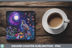 GorgeousBirds 01 Galaxy Square Coaster design.
