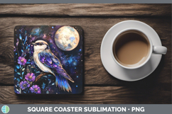 GorgeousBirds 01 Galaxy Square Coaster design.