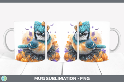 GorgeousBirds 01 Halloween Mug Wrap design.