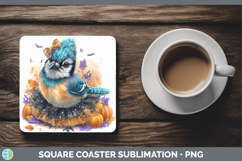 GorgeousBirds 01 Halloween Square Coaster design.
