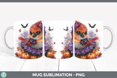 GorgeousBirds 01 Halloween Mug Wrap design.