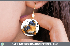 GorgeousBirds 01 Halloween Round Earrings design.