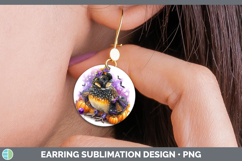 GorgeousBirds 01 Halloween Round Earrings design.