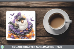 GorgeousBirds 01 Halloween Square Coaster design.