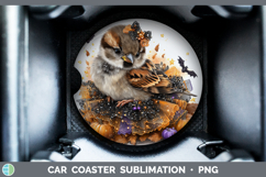 GorgeousBirds 01 Halloween Car Coaster design.