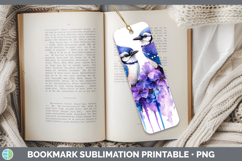 GorgeousBirds 01 Purple Drips Bookmark design.