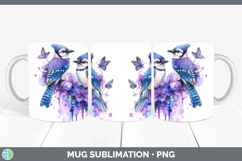 GorgeousBirds 01 Purple Drips Mug Wrap design.