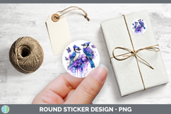 GorgeousBirds 01 Purple Drips Stickers design.