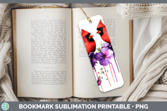 GorgeousBirds 01 Purple Drips Bookmark design.