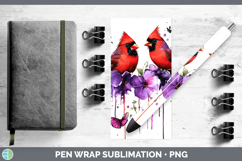 GorgeousBirds 01 Purple Drips Pen Wrap design.