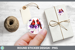 GorgeousBirds 01 Purple Drips Stickers design.