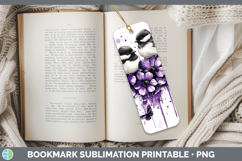 GorgeousBirds 01 Purple Drips Bookmark design.