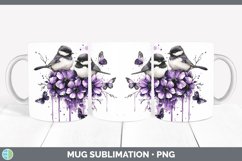 GorgeousBirds 01 Purple Drips Mug Wrap design.