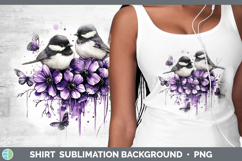GorgeousBirds 01 Purple Drips Shirt design.