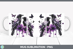 GorgeousBirds 01 Purple Drips Mug Wrap design.
