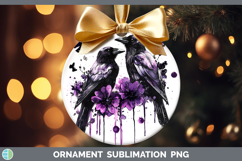 GorgeousBirds 01 Purple Drips Ornament design.
