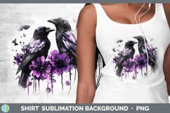 GorgeousBirds 01 Purple Drips Shirt design.