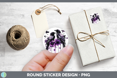 GorgeousBirds 01 Purple Drips Stickers design.