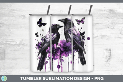 GorgeousBirds 01 Purple Drips Tumbler design.