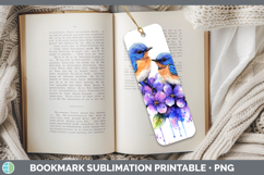 GorgeousBirds 01 Purple Drips Bookmark design.