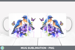 GorgeousBirds 01 Purple Drips Mug Wrap design.